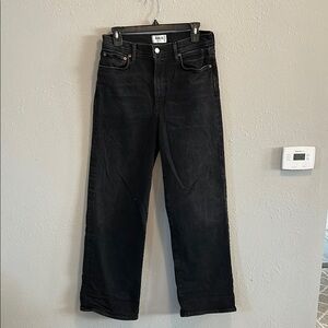 Agolde Women's Black Straight Leg Jeans